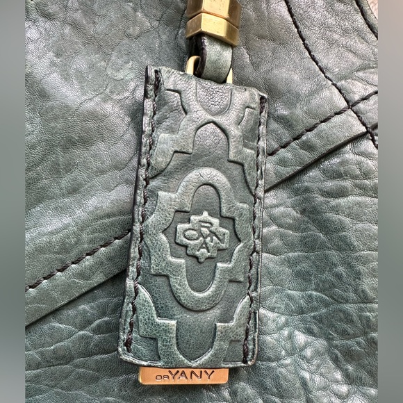 OR YANY Leather Purse Boho Hand Held, Shoulder Bag, or Crossbody Hunter Green - Picture 6 of 16